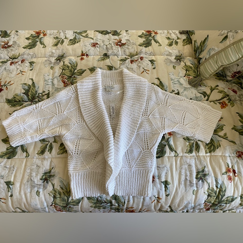 White House Black Market White Sweater NWT